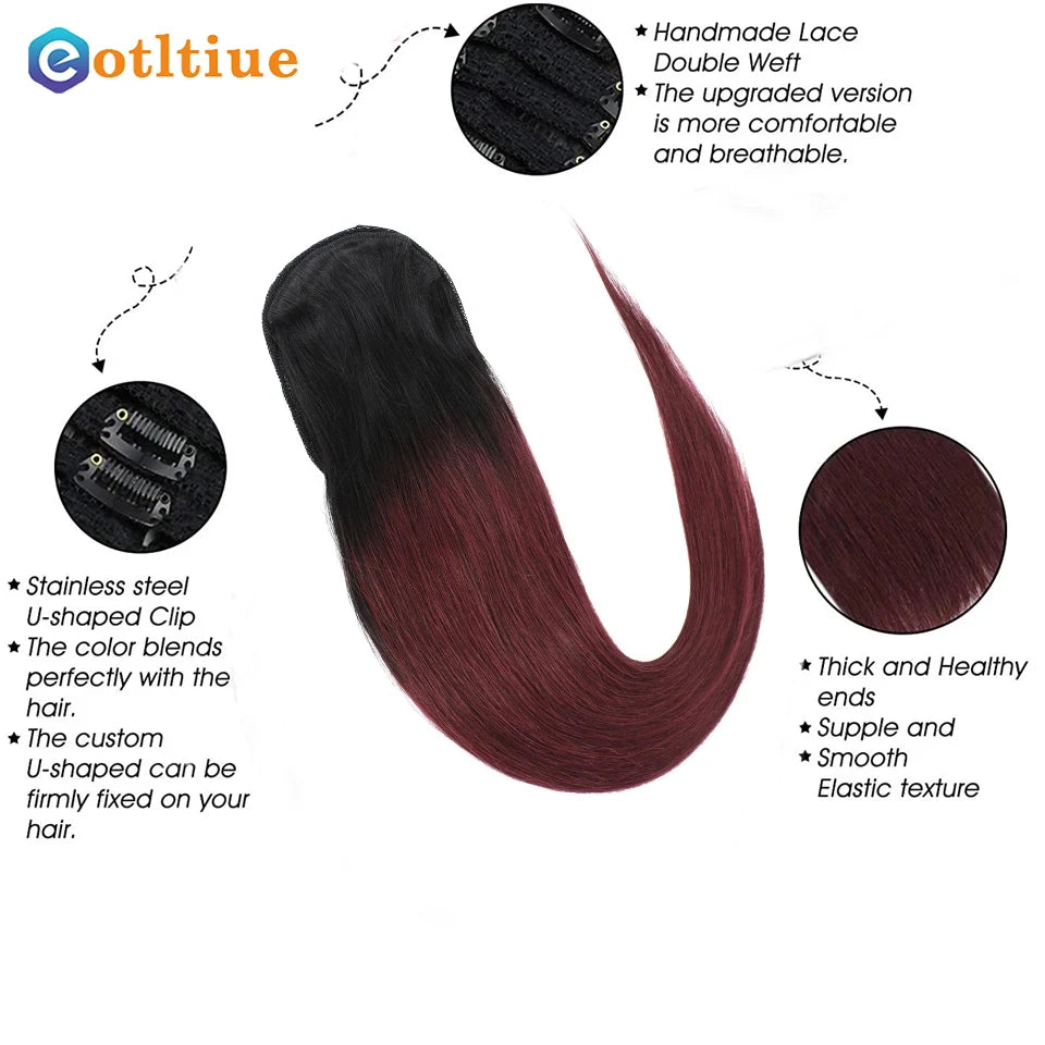 1B/99J T1b/4/27 Color Straight Clip In Human Hair Extensions 8 Pieces/Set 120G/Set Brazilian 100% Natural Color Hair Extention