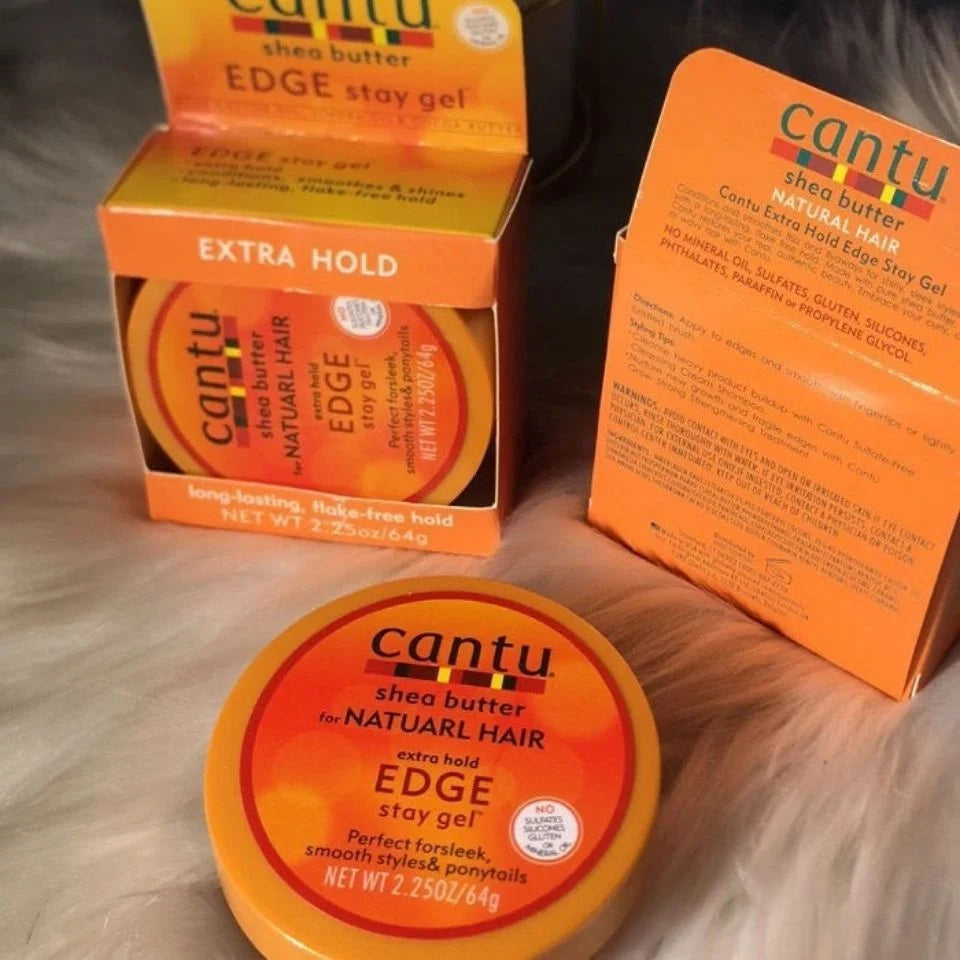 Cantu Edge Gel Shampoo &amp; Conditioner Coconut Curling Cream Moisturizing Curl Activator Cream with Shea Butter for Natural Hair