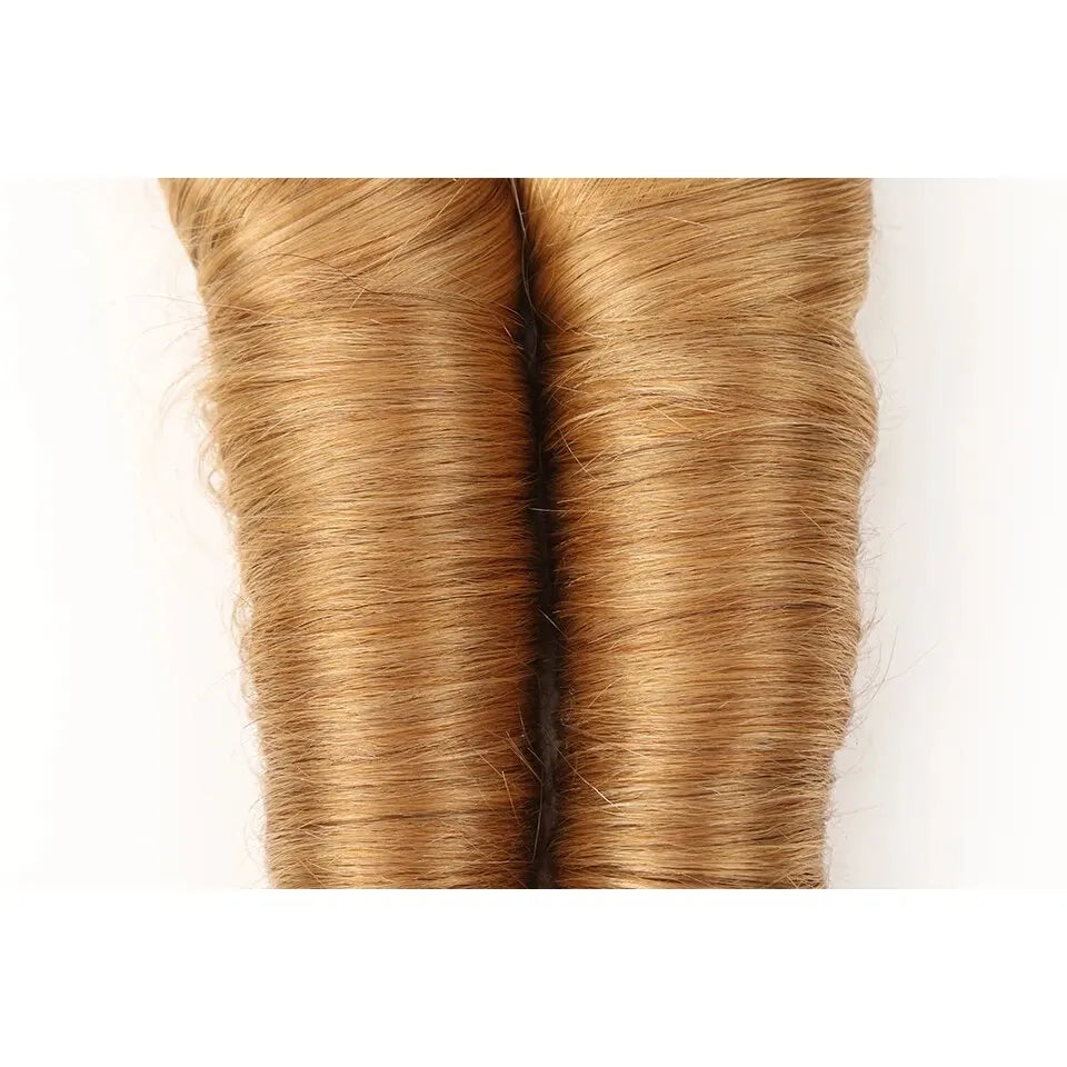 Honey Blond 2Pcs/Pack Loose Wave Bundles Human Hair Extension Brazilian Hair Weave Bundles On Sale Natural Human Hair Bundles