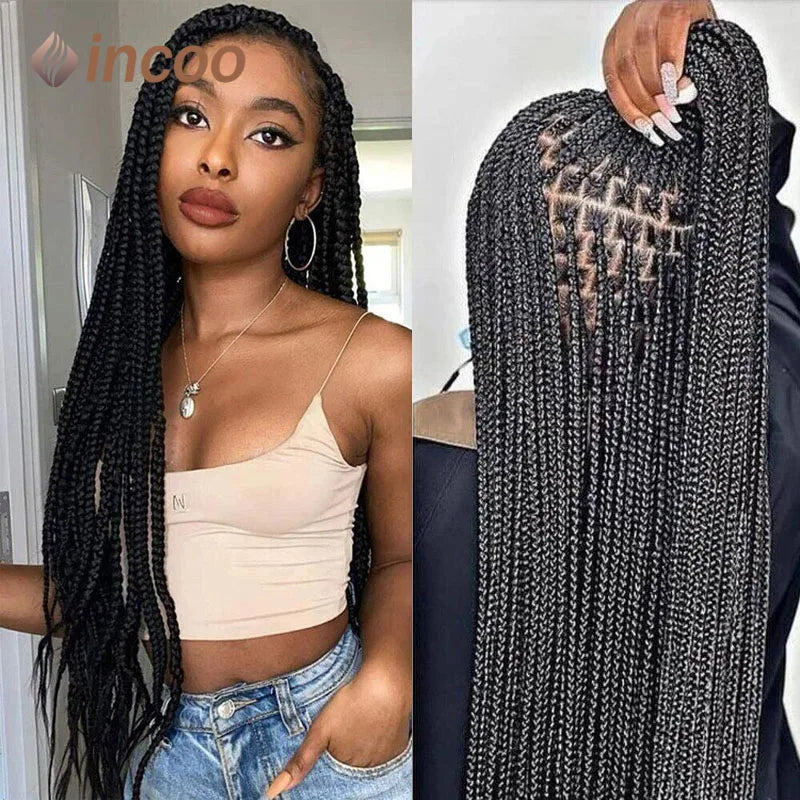 360 Full Lace Knotless Braids Wig 36&